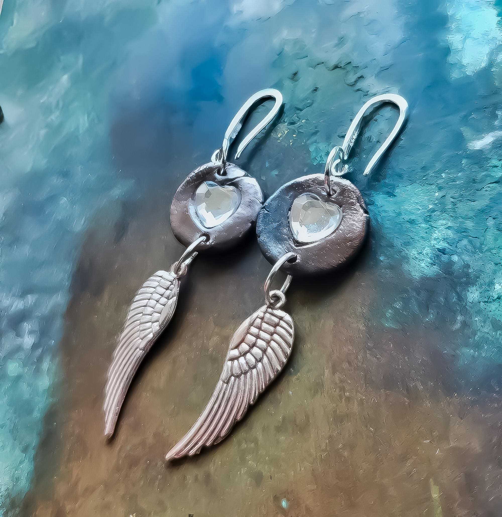 Boucles d'oreilles ailes d'anges