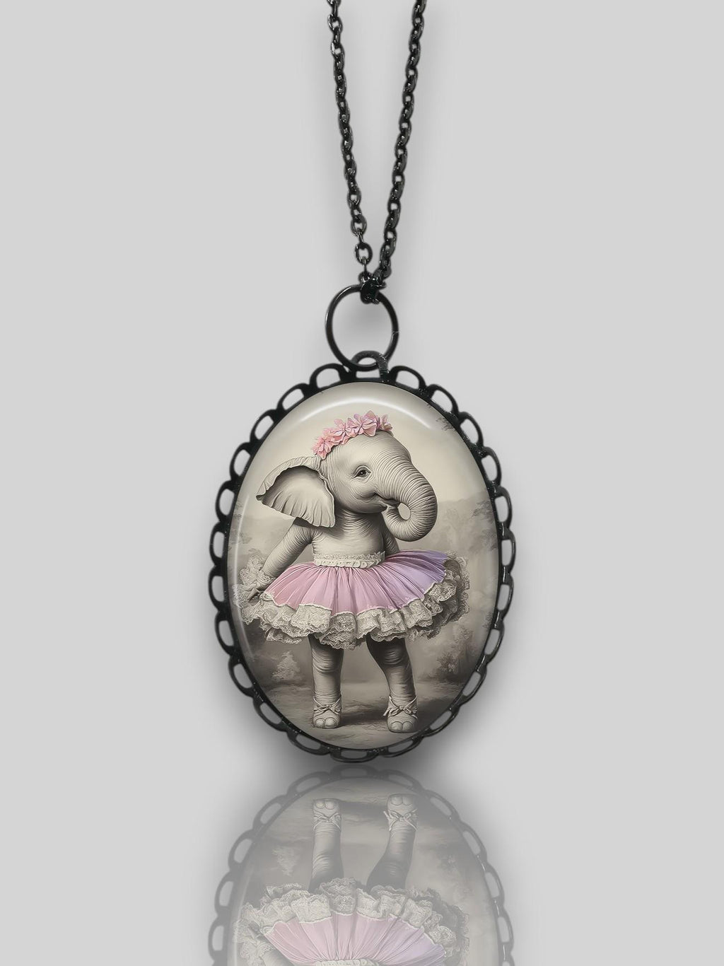 Pendentif Éléphant Ballerine - Bijou Fantaisie, Cadeau Original, Danse et Animaux