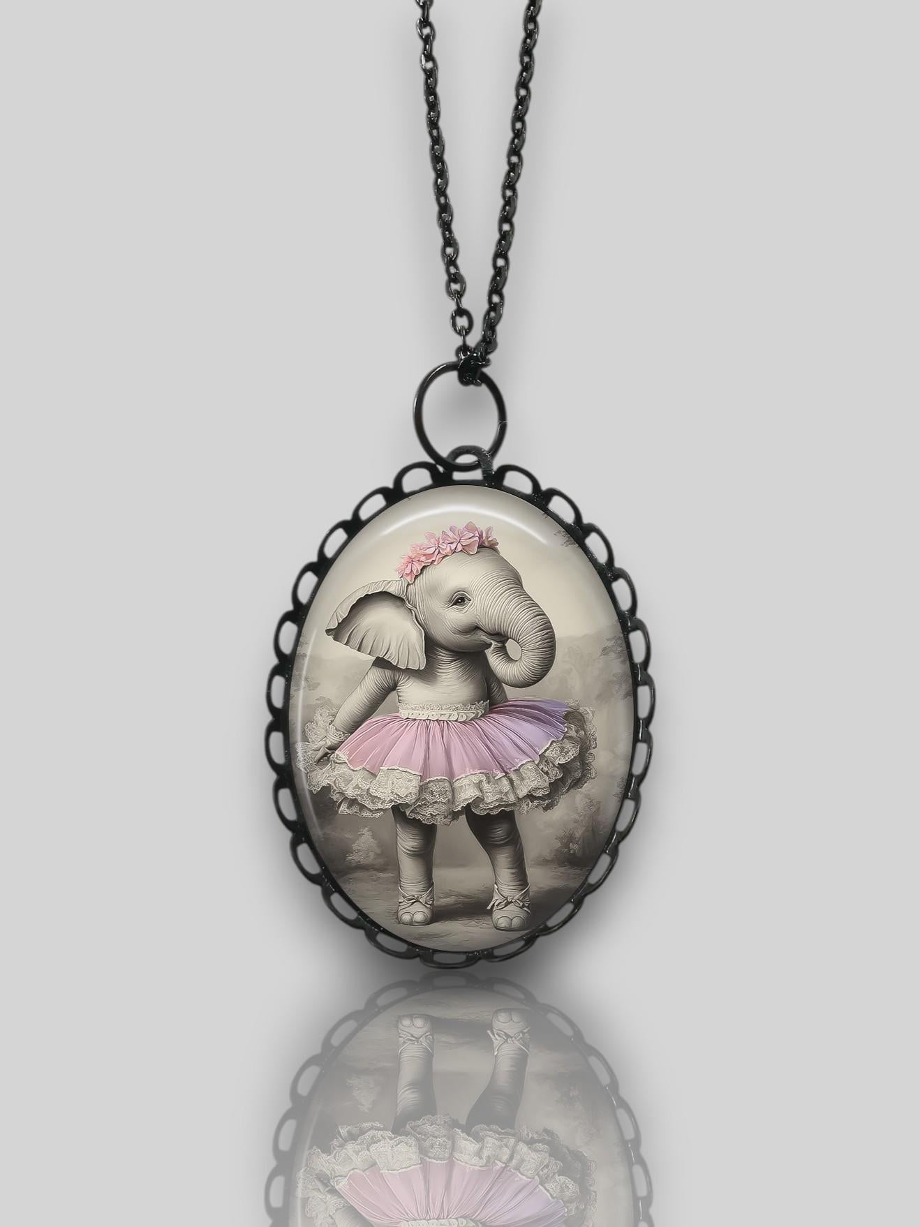 Pendentif Éléphant Ballerine - Bijou Fantaisie, Cadeau Original, Danse et Animaux