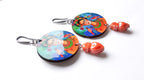 Boucles d'oreilles Frida Kahlo uniques – Art IA sur Bois, Découpe Laser, Coeur Sacré