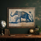 Reproduction d'affiche Elephant, Dictionnaire Universel d'Histoire Naturelle 1892