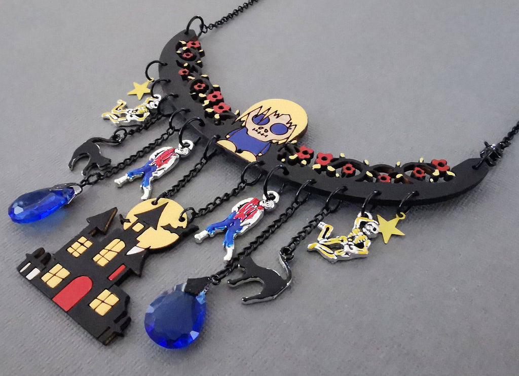 Collier Zombies, Famille Addams, Manoir Hanté, style Gothique