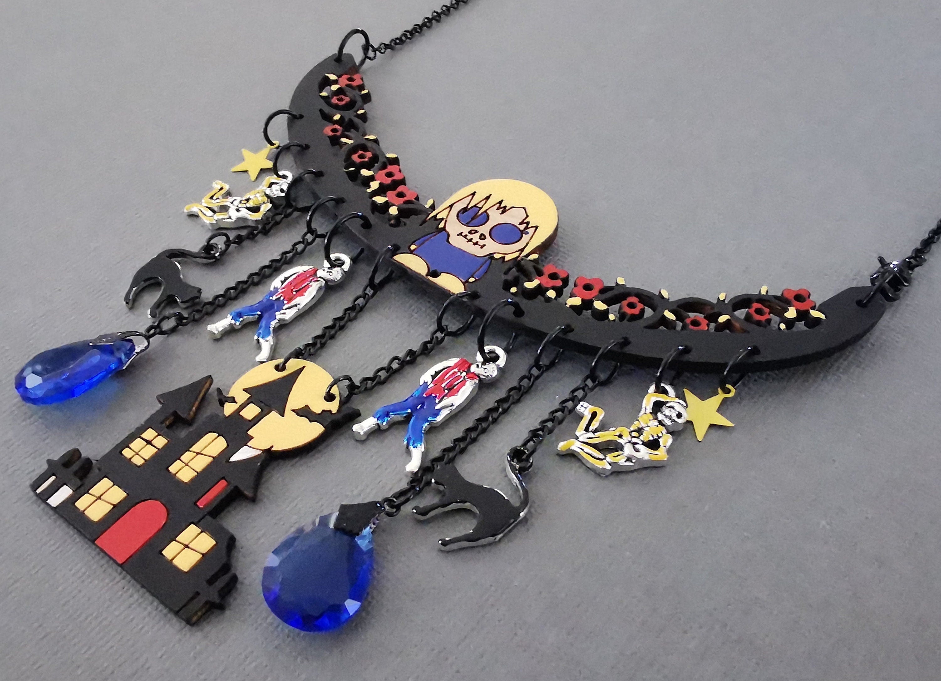 Collier Zombies, Famille Addams, Manoir Hanté, style Gothique