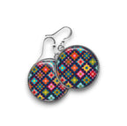 Boucles d'Oreilles Cabochon Multicolores - Éclat Festif