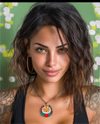 Collier Pendentif Tigre Tattoo Old School - Bijou Style Rockabilly Vintage - Art Traditionnel Américain