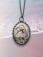 Pendentif Éléphant Ballerine - Bijou Fantaisie, Cadeau Original, Danse et Animaux