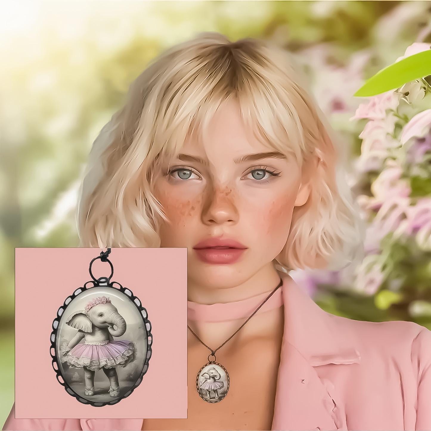 Pendentif Éléphant Ballerine - Bijou Fantaisie, Cadeau Original, Danse et Animaux