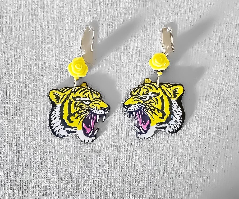 Boucles d'oreilles Tigre, esprit rebel et audacieux