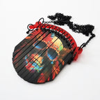 Pendentif Sugar Skull coloré, Dia de los Muertos, découpe laser