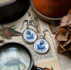 Douceur Nautique: Boucles d'Oreilles Canard en Faïence