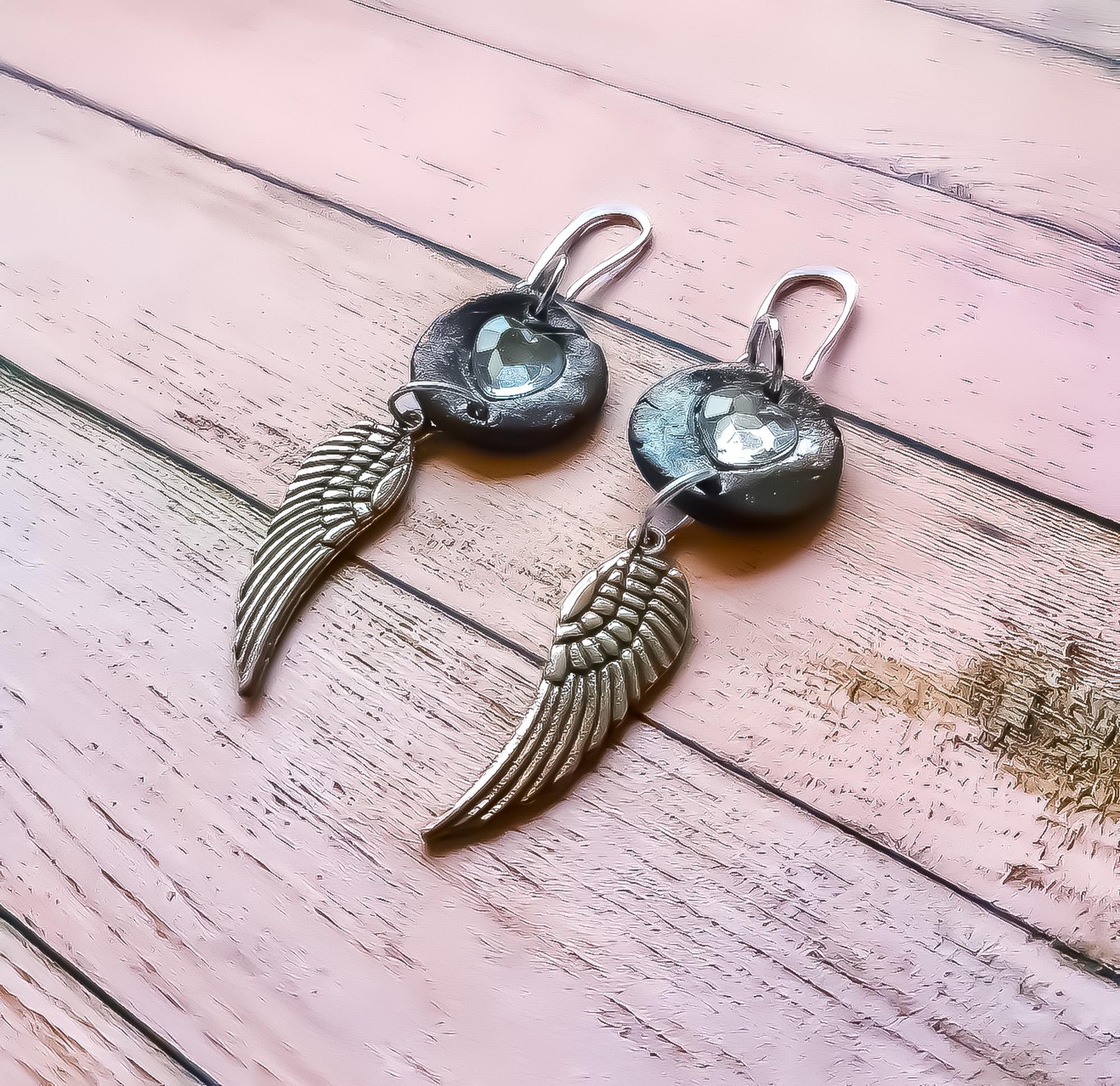 Boucles d'oreilles ailes d'anges