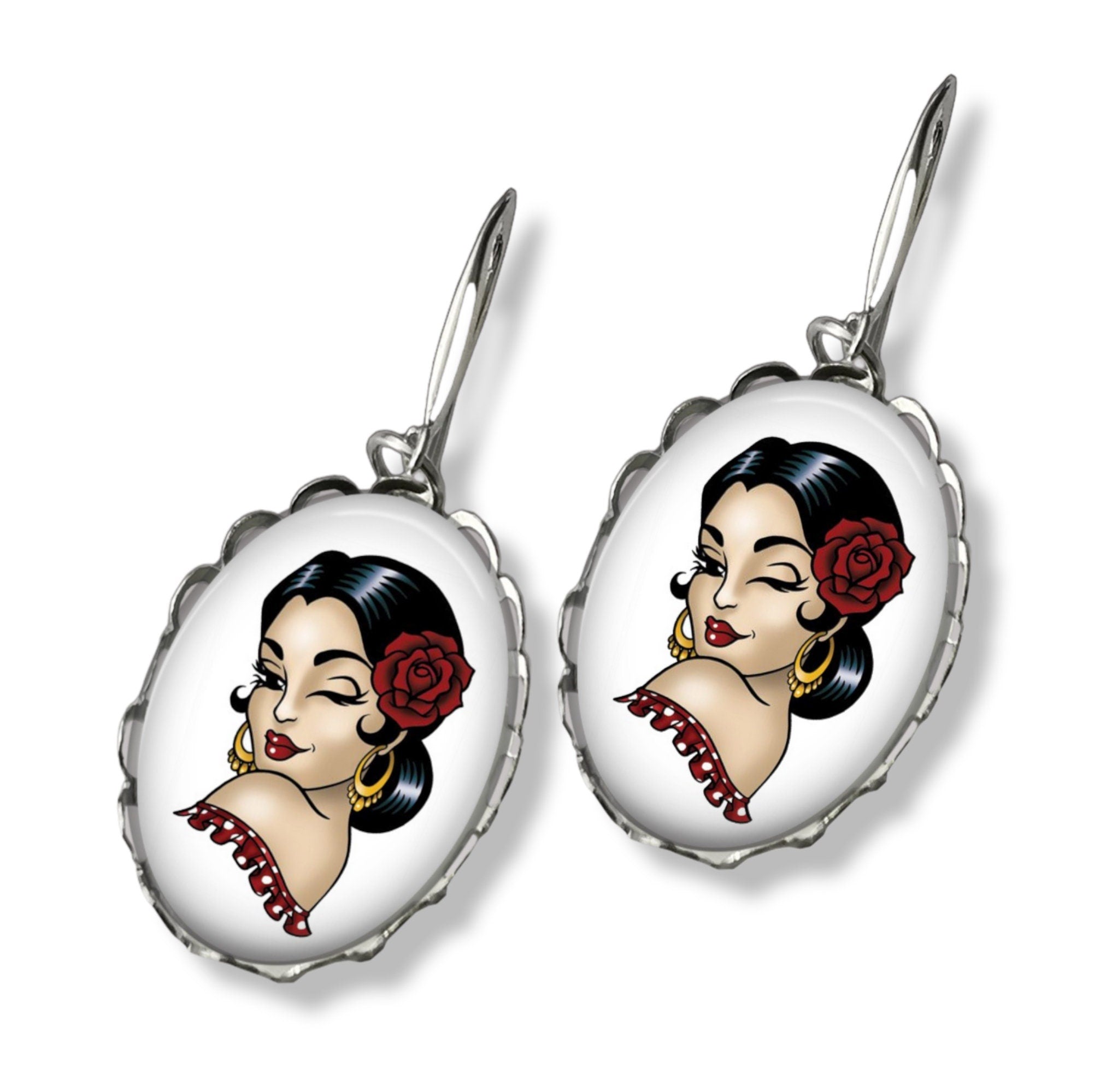 Boucles d'oreilles Gitane Old School Tattoo