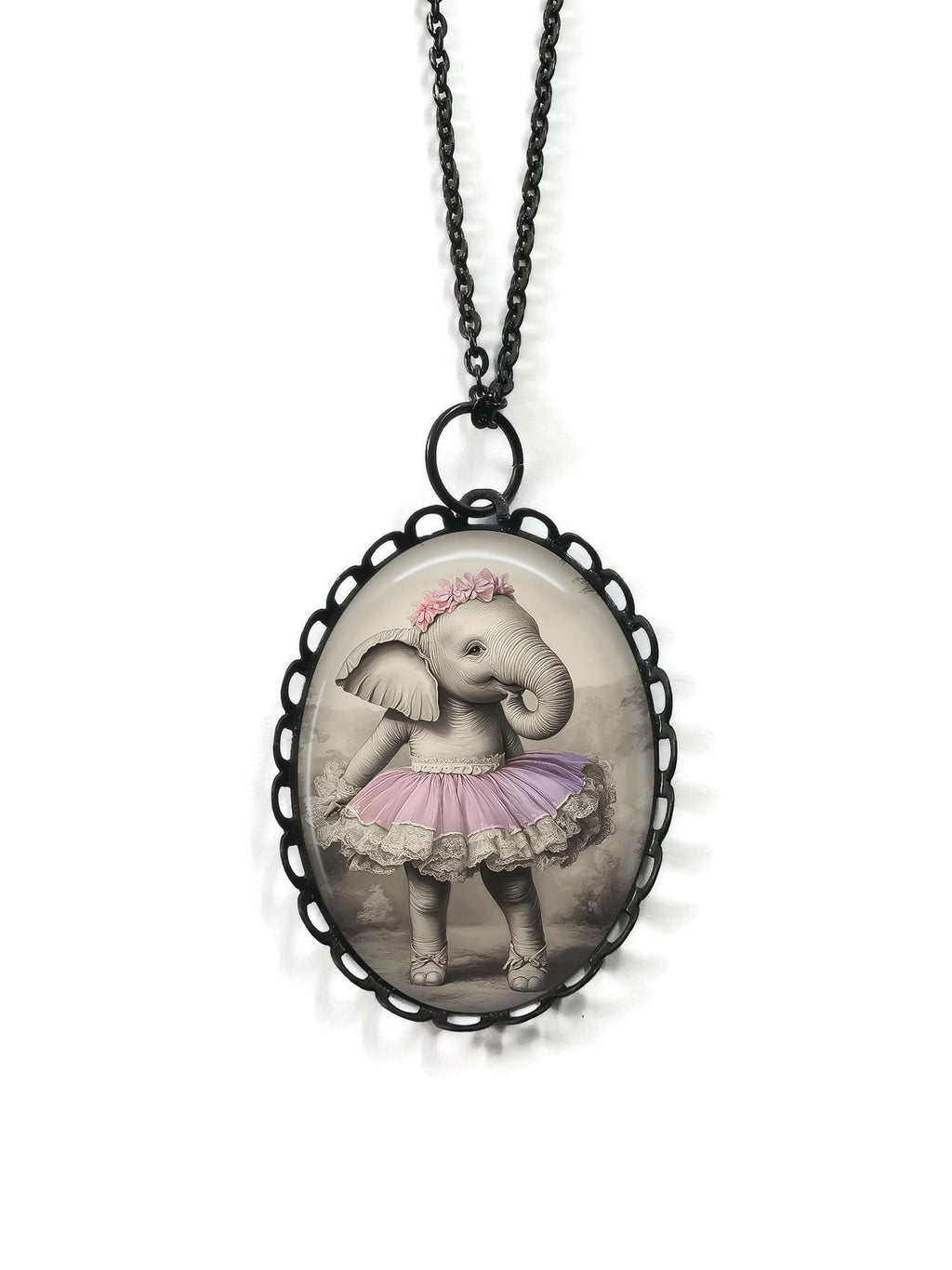 Pendentif Éléphant Ballerine - Bijou Fantaisie, Cadeau Original, Danse et Animaux