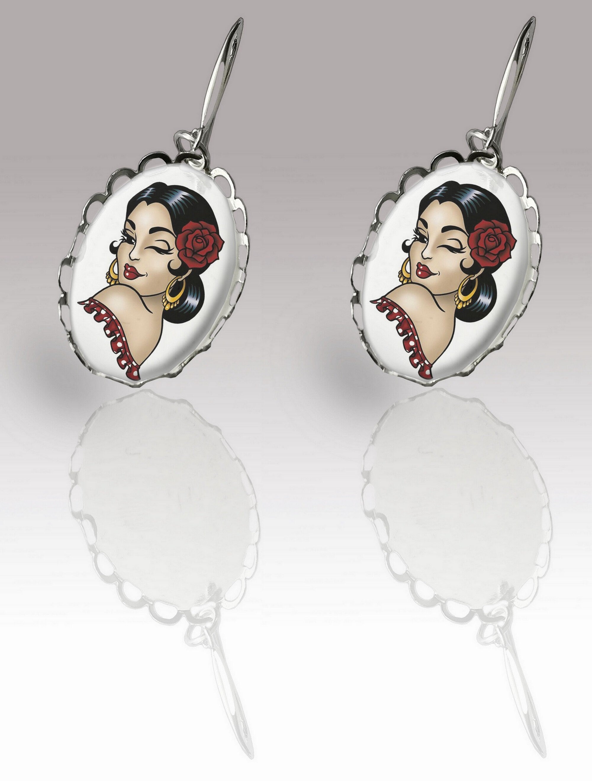 Boucles d'oreilles Gitane Old School Tattoo