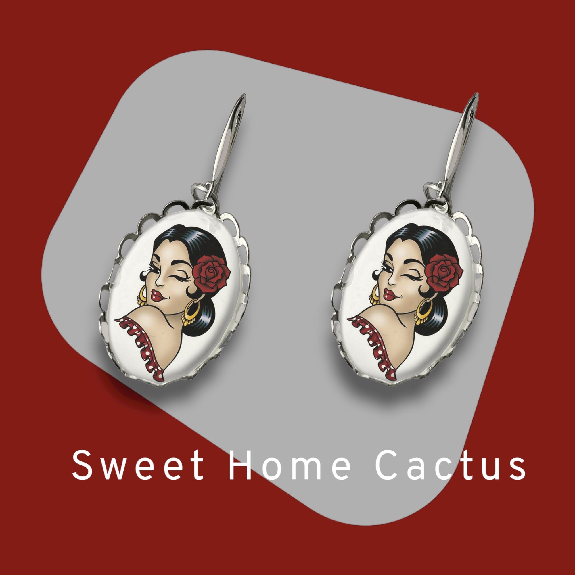 Boucles d'oreilles Gitane Old School Tattoo