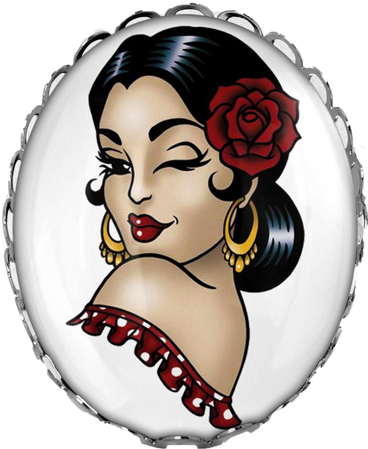 Boucles d'oreilles Gitane Old School Tattoo