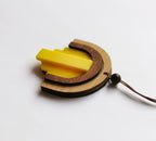 Pendentif bois Art Déco, découpe laser