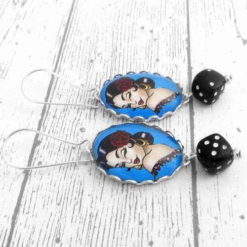 Boucles Gitane, diseuse de bonne aventure, bohemienne, cirque, voyance
