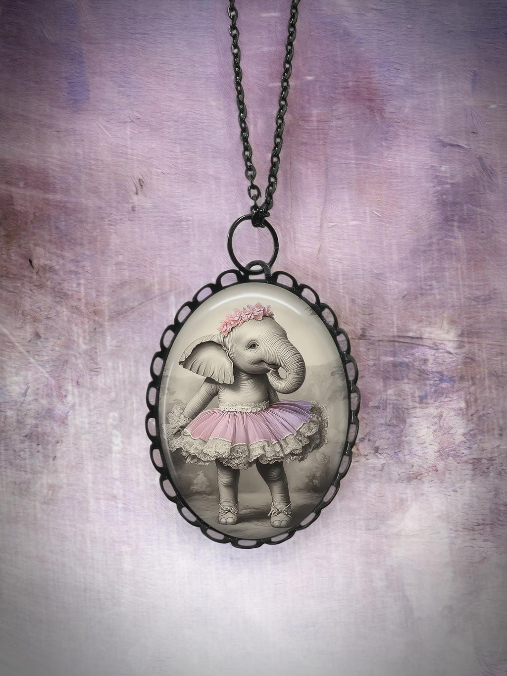 Pendentif Éléphant Ballerine - Bijou Fantaisie, Cadeau Original, Danse et Animaux