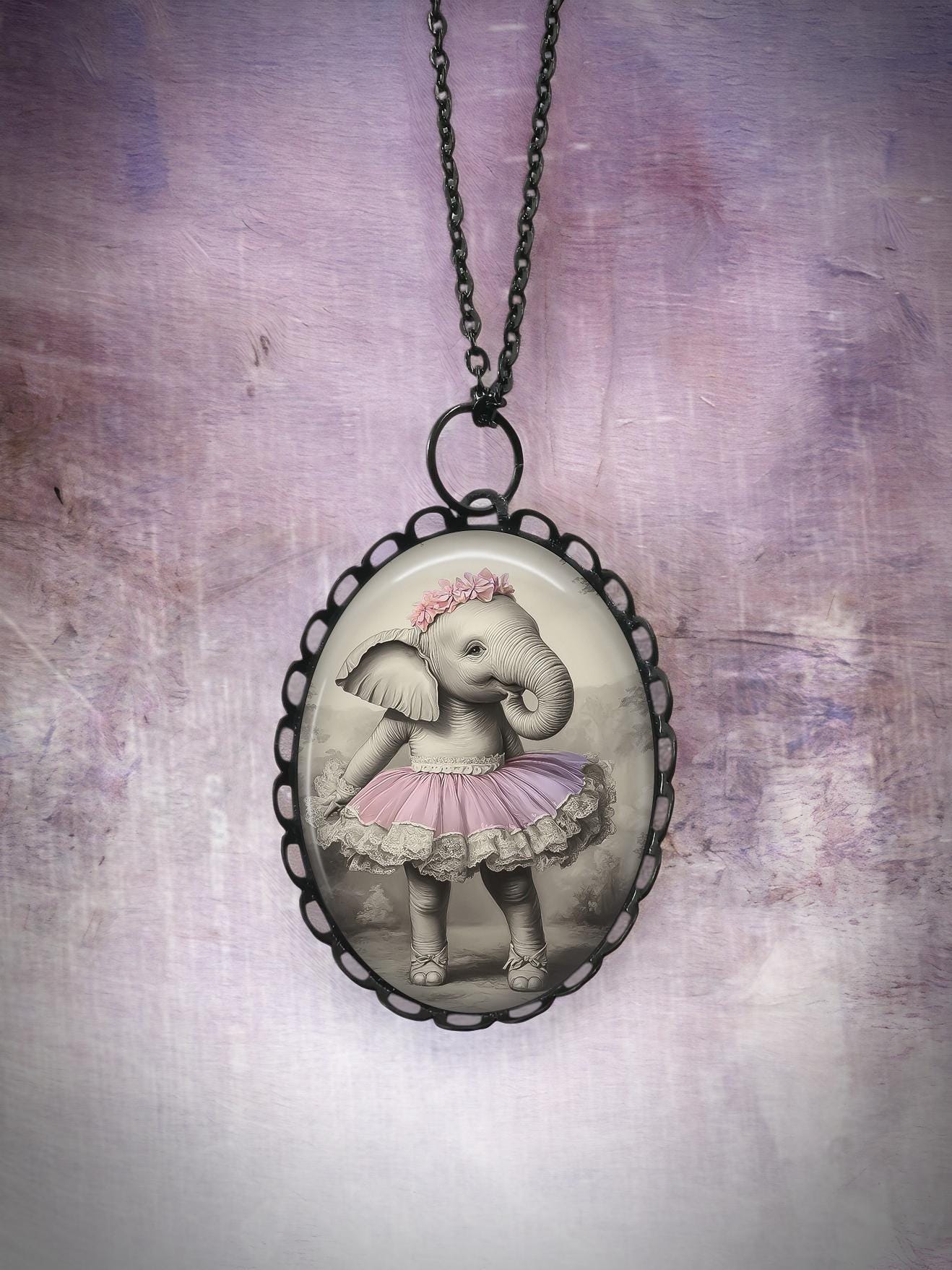 Pendentif Éléphant Ballerine - Bijou Fantaisie, Cadeau Original, Danse et Animaux