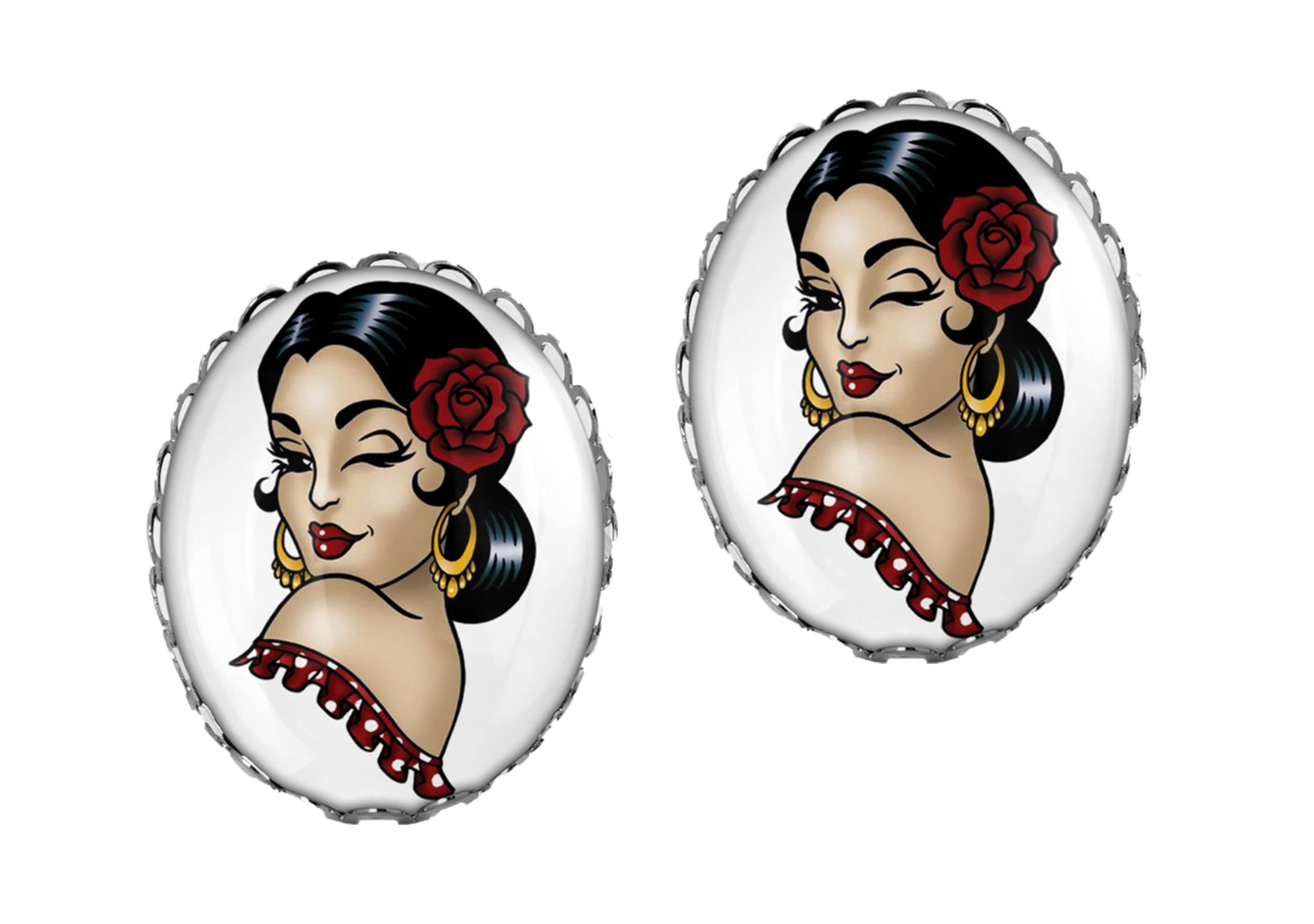 Boucles d'oreilles Gitane Old School Tattoo