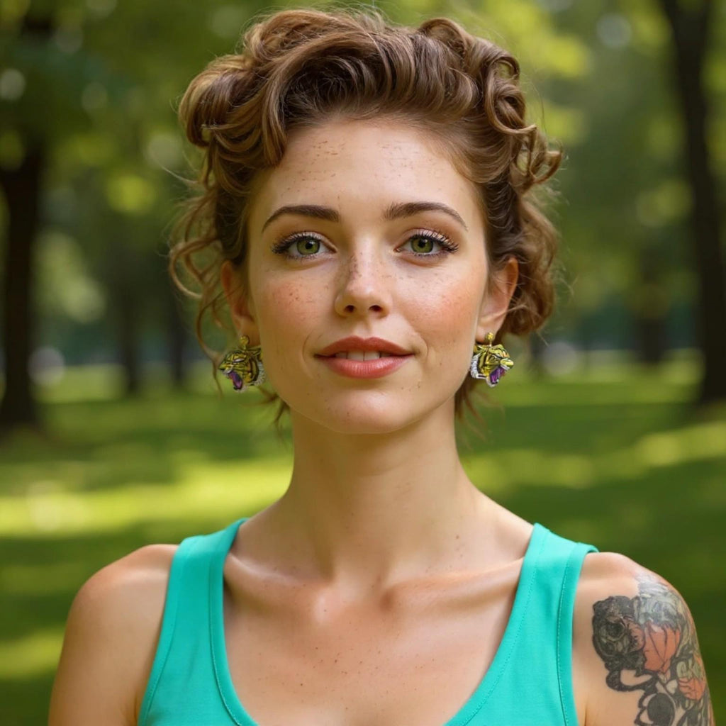 Boucles d'oreilles Tigre, esprit rebel et audacieux