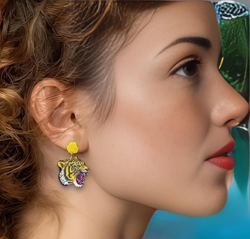 Boucles d'oreilles Tigre, esprit rebel et audacieux