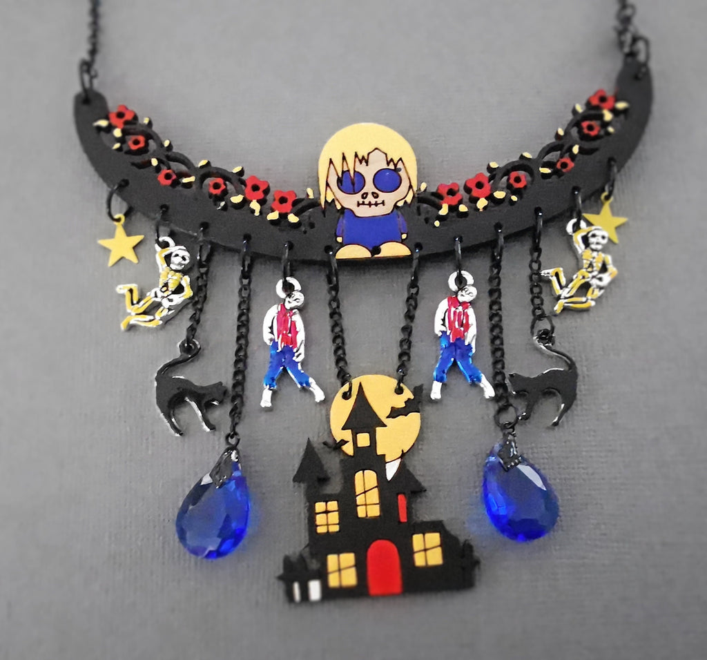 Collier Zombies, Famille Addams, Manoir Hanté, style Gothique