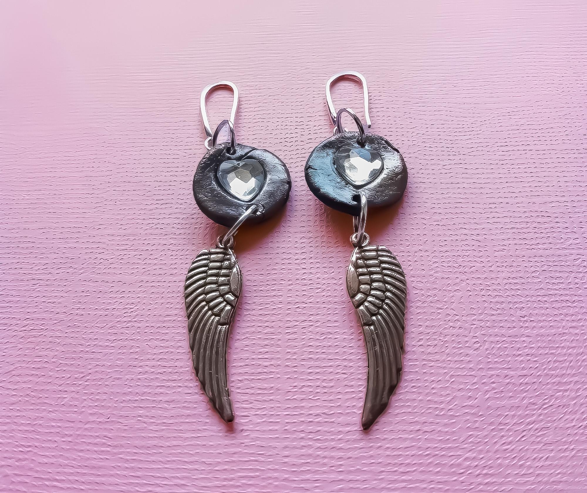 Boucles d'oreilles ailes d'anges