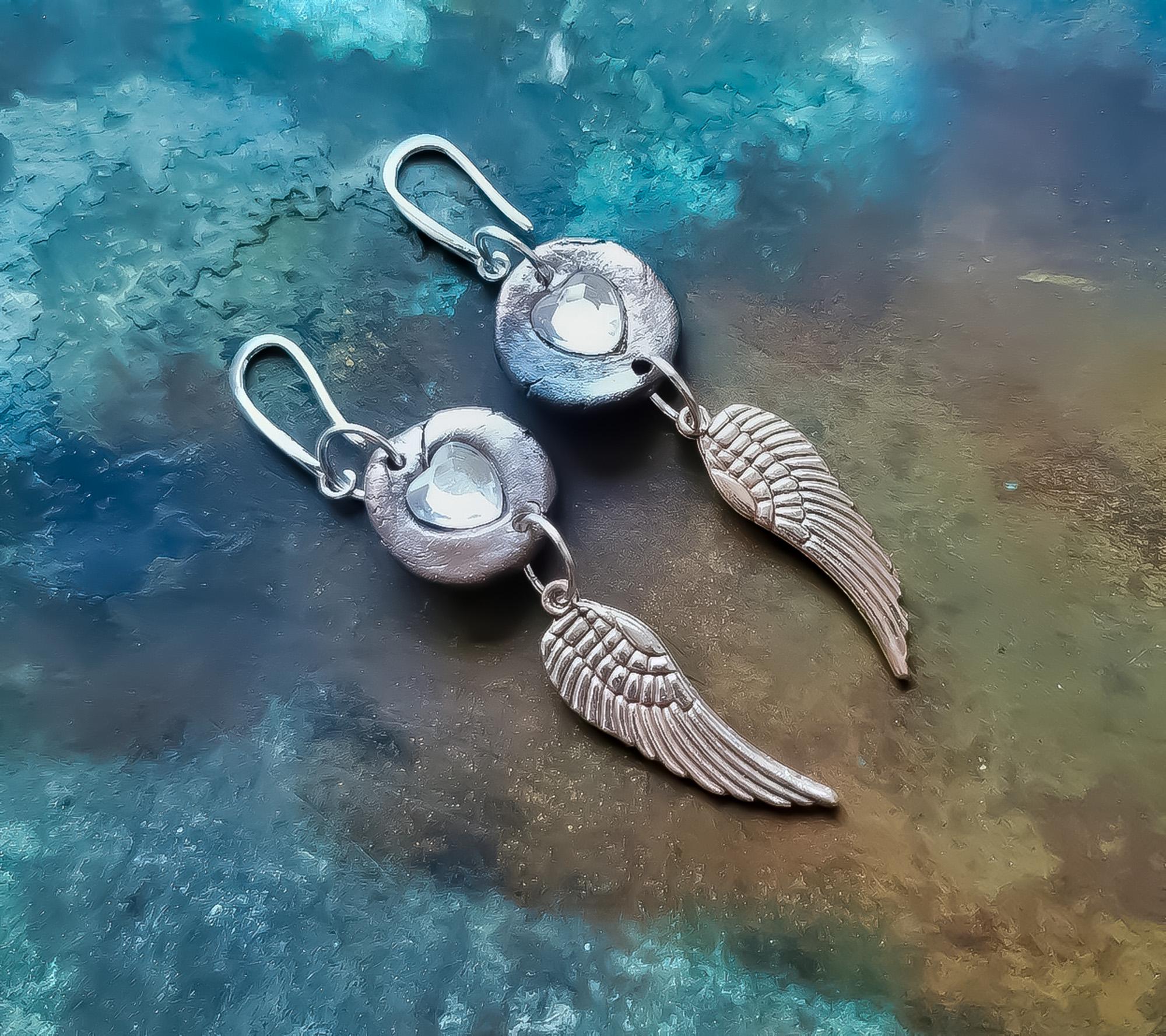 Boucles d'oreilles ailes d'anges