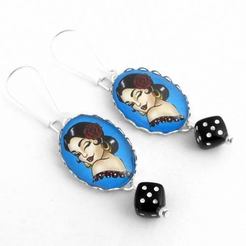 Boucles Gitane, diseuse de bonne aventure, bohemienne, cirque, voyance