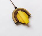 Pendentif bois Art Déco, découpe laser