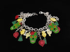 Bracelet argent 925, breloques Sugar Skull, transformable en collier